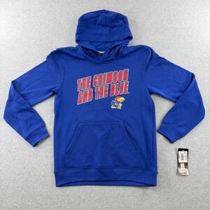 Gen2 Kansas Jayhawks Youth Large 14/16 Hoodie Blue The Crimson And The Blue NEW